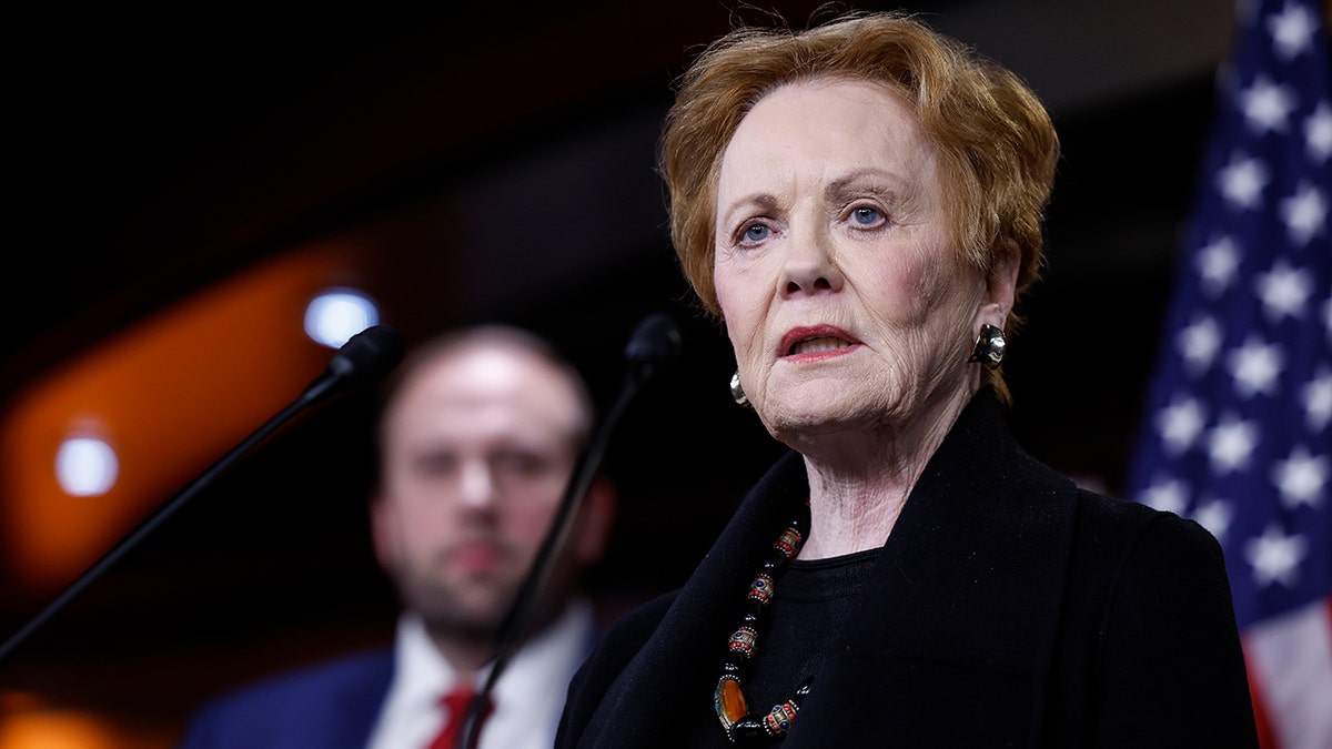 Kay Granger speaks into a microphone.