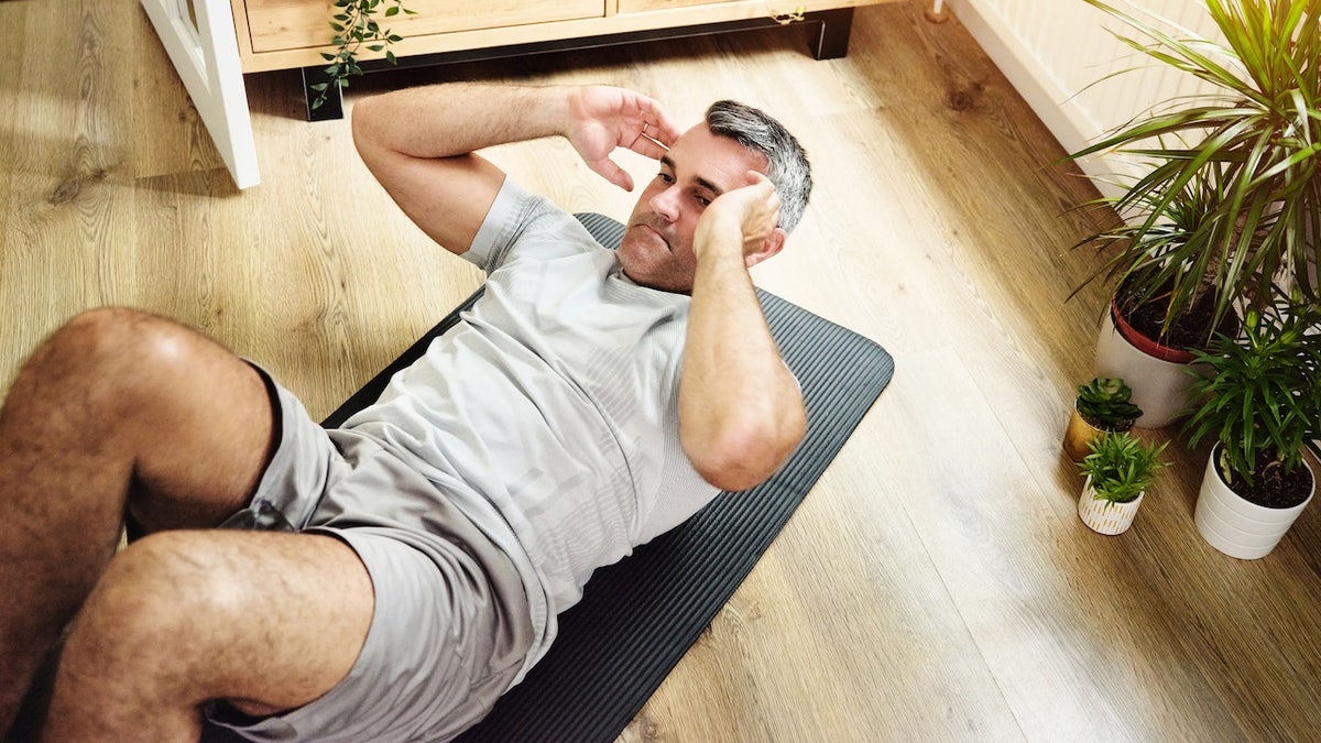 Man doing crunches