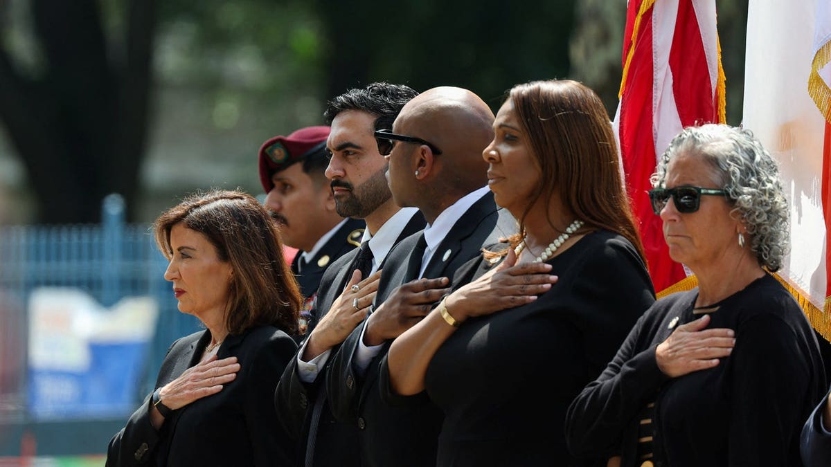 New York City Mayor Zohran Mamdani, New York Attorney General Letitia James and New York State Governor Kathy Hochul