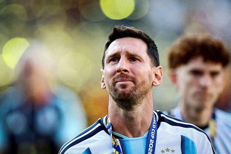 FILE PHOTO: Soccer Football - FIFA World Cup 2026 - Final - Spain v Argentina - New York/New Jersey Stadium, East Rutherford, New Jersey, U.S. - July 19, 2026 Argentina's Lionel Messi looks dejected after losing the World Cup final REUTERS/Agustin Marcarian/File Photo/File Photo