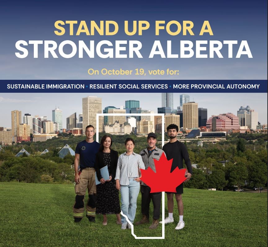 This is the Edmonton version of one of the Alberta government's advertisements for the Oct. 19 referendum.