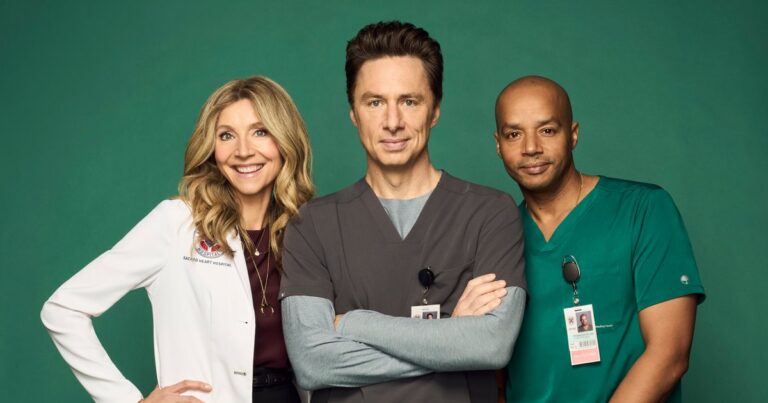 Sarah Chalke and Donald Faison Fight Over Zach Braff’s Heart in ‘Operation’-Inspired ‘Scrubs’ Promo (Exclusive)