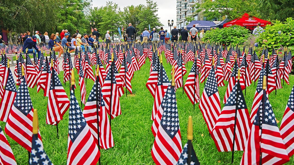 American flags