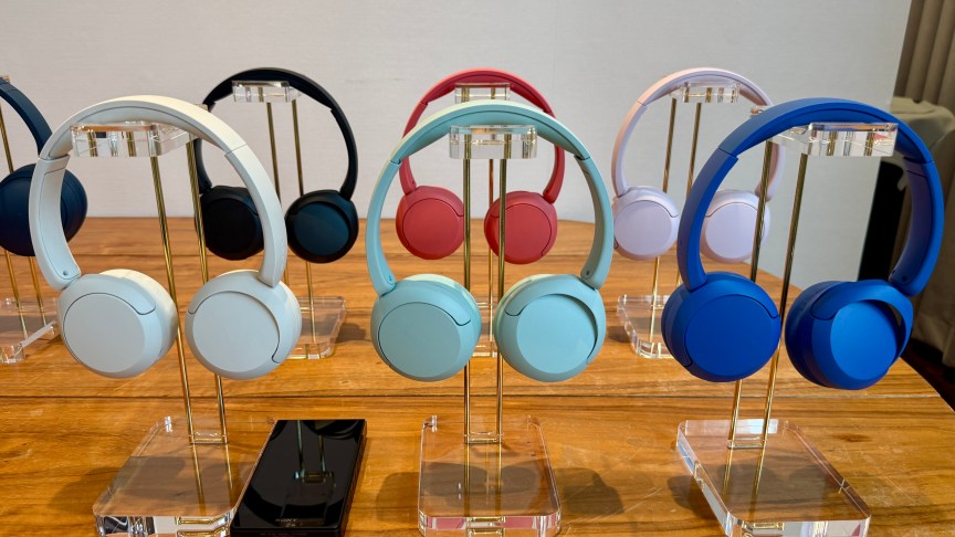 Sony's new on-ear WH-CH530 shown in various colors options.