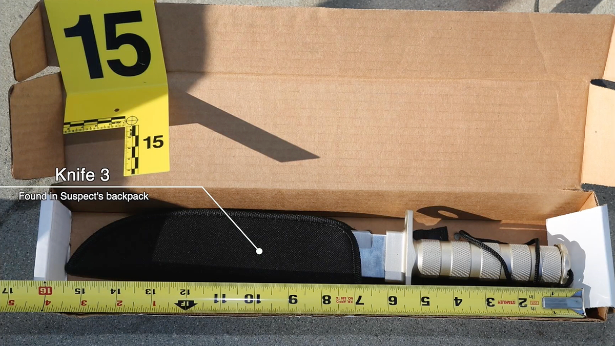 Police document third knife recovered after shooting